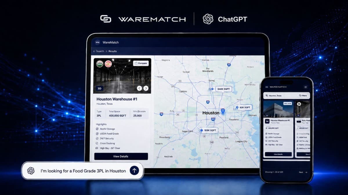 WareMatch Launches on ChatGPT App Store, Transforming 3PL Discovery Through AI Conversations